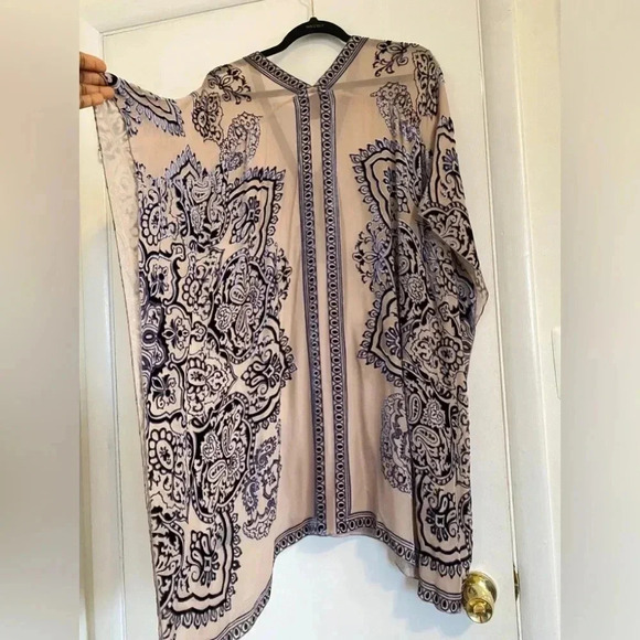 Hale Bob Silk Cut Velvet Caftan Sz XS to S - Picture 4 of 9